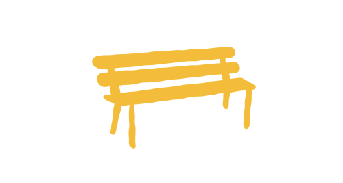 Yellow Bench-An Initiative by Richmind WA using a white background