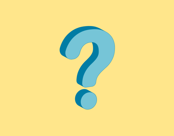 Question mark on a yellow background