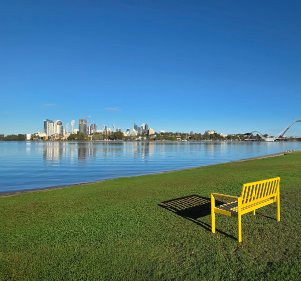 Yellow bench